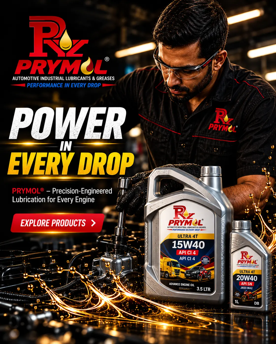Prymol technician at work